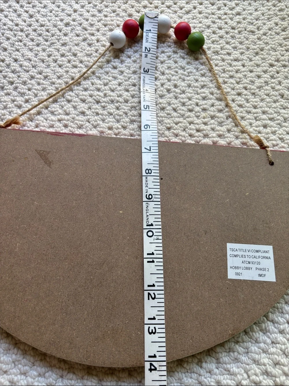 Hello Summer Watermelon Wall Hanging - Red, Green & White